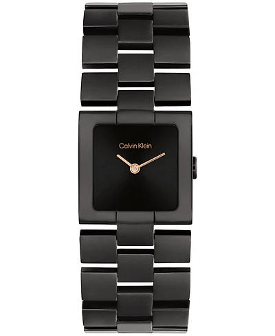 Calvin Klein Women's Ck Meridian Black Ionic Plated Stainless Steel Bracelet Watch, 22mm