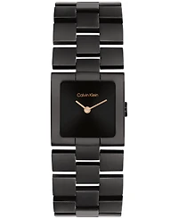 Calvin Klein Women's Ck Meridian Black Ionic Plated Stainless Steel Bracelet Watch, 22mm