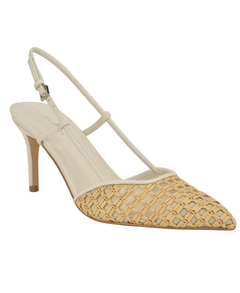Calvin Klein Women's Juliesa Woven Slingback Pumps