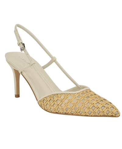 Calvin Klein Women's Juliesa Woven Slingback Pumps