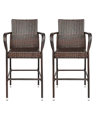 Slickblue 2-Piece High Bar Chair Set for Kitchen Island or Home Bar