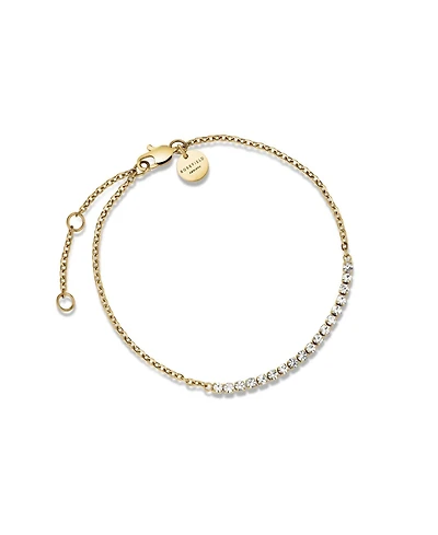 Rosefield Tennis Bracelet 14K Yellow Gold Plated Stainless Steel