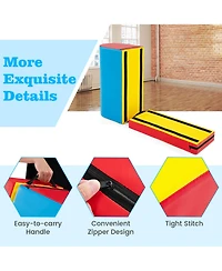 Mailbox Tumbling Mat Gymnastics Vaulting Box with Detachable Mat & Carrying Handle