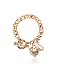 Juicy Couture Toggle Bracelet with Crystal Heart Charm