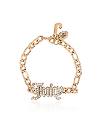 Juicy Couture Crystal Script Logo Chain Bracelet