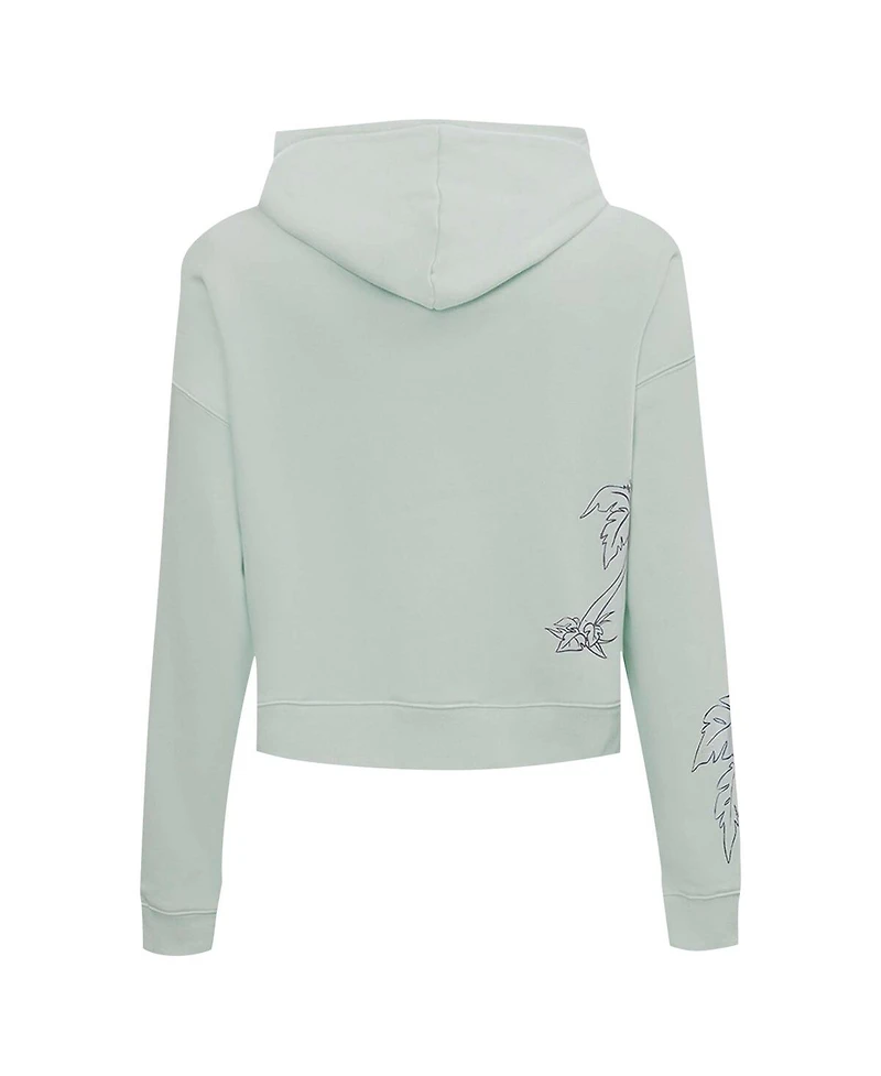 Freeze Max Women's Green Lilo and Stitch Lovers Cropped Pullover Hoodie