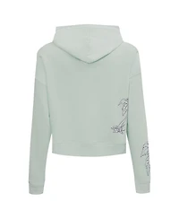 Freeze Max Women's Green Lilo and Stitch Lovers Cropped Pullover Hoodie