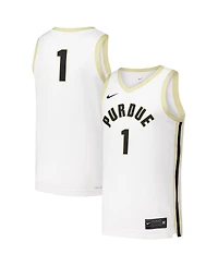 Nike Men's 1 White Purdue Boilermakers Replica Basketball Jersey
