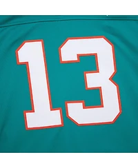 Mitchell & Ness Men's Dan Marino Aqua Miami Dolphins Player Name Number Hoodie Legacy Jersey