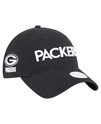 New Era Women's Black Green Bay Packers Cece 9TWENTY Adjustable Hat