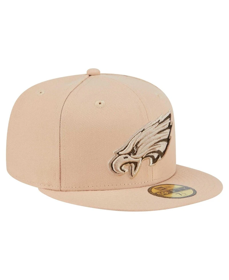 New Era Men's Tan Philadelphia Eagles Candied Pecan 59FIFTY Fitted Hat