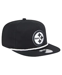 New Era Men's Black Pittsburgh Steelers B-Dub Golfer Snapback Hat