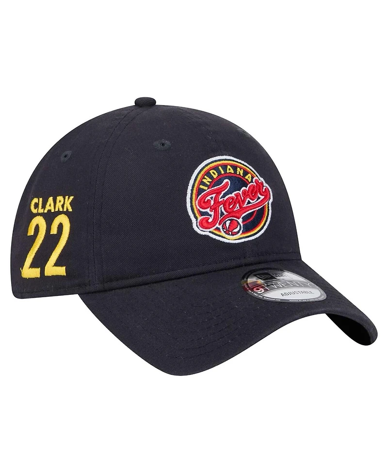 New Era Men's Caitlin Clark Navy Indiana Fever Name Number Sidepatch 9TWENTY Adjustable Hat
