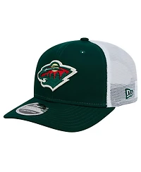 New Era Men's Green Minnesota Wild Core Trucker 9SEVENTY Stretch-Snap Hat