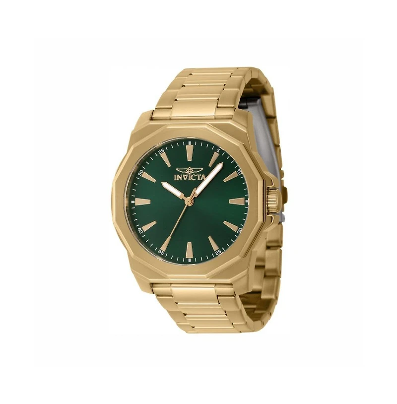 Invicta Men's Speedway Quartz 3 Hand Green Dial Watch