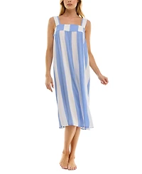 Roudelain Women's Sleeveless Striped Nightgown