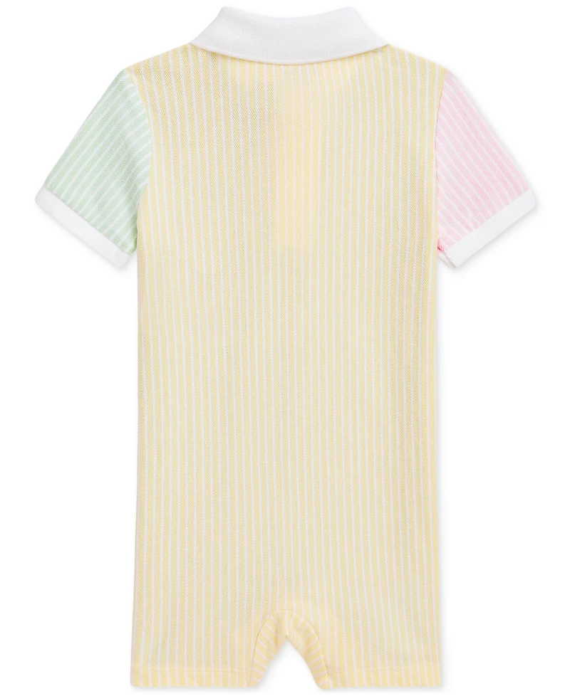 Polo Ralph Lauren Baby Boys Striped Mesh Shortall