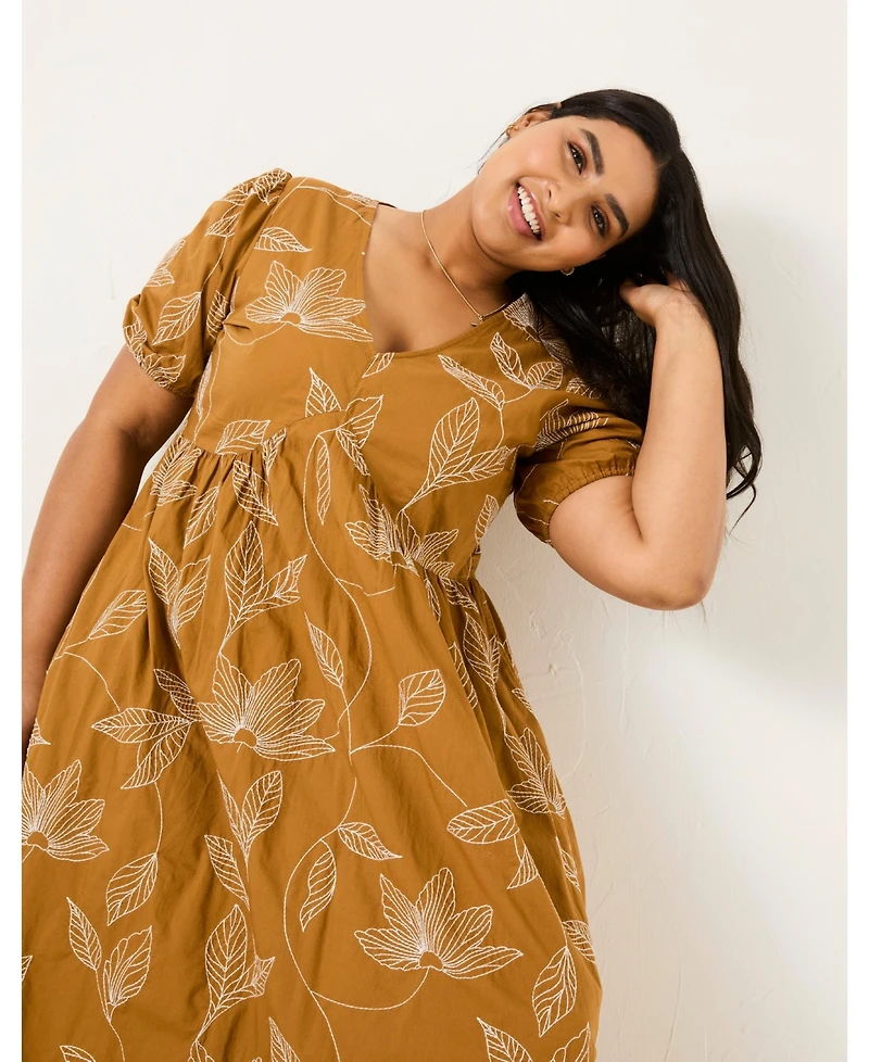 FatFace Plus Size Remi Detail Midi Dress