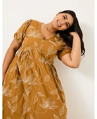 FatFace Plus Size Remi Detail Midi Dress