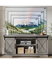 gaomon Tv Stand for 65 Inch Tv, Entertainment Center with Storage and Sliding Barn Doors