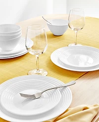 Arch Studio Opal Glass 12 Pc. Spiral Dinnerware Set, Exclusively at Macy's