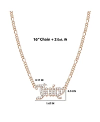 Juicy Couture Crystal Script Logo Chain Necklace