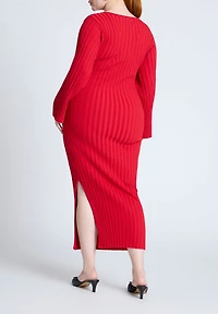 Eloquii Women's Wide Sleeve Maxi Sweater Dress