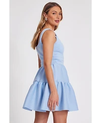 Quiz Women's Scuba Foam Tiered Skater Mini Dress