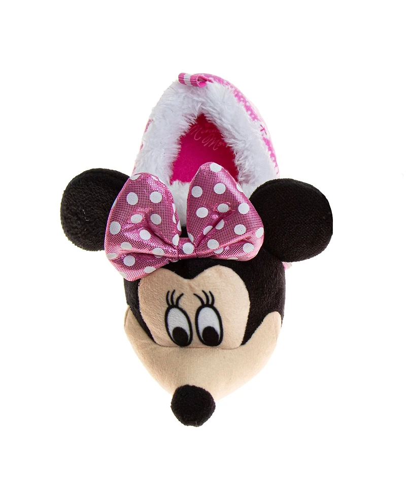 Disney Toddler and Little Girls Minnie Mouse Dual Sizes Slippers