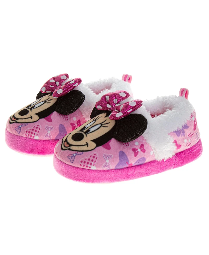 Disney Toddler and Little Girls Minnie Mouse Dual Sizes Slippers