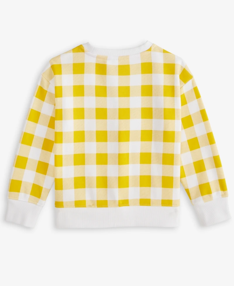 Epic Threads Toddler Girls Gingham Sweatshirt, Exclusively at Macy's