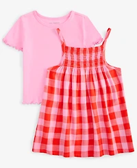 Epic Threads Toddler Girls Top & Gingham-Print Dress, 2 Piece Set, Exclusively at Macy's