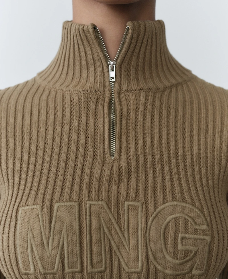 Mango Women's Perkins Logo Neck Sweater