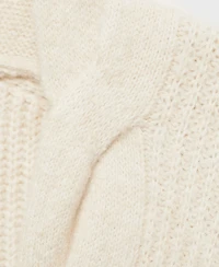 Mango Women's V-Neck Braided Sweater