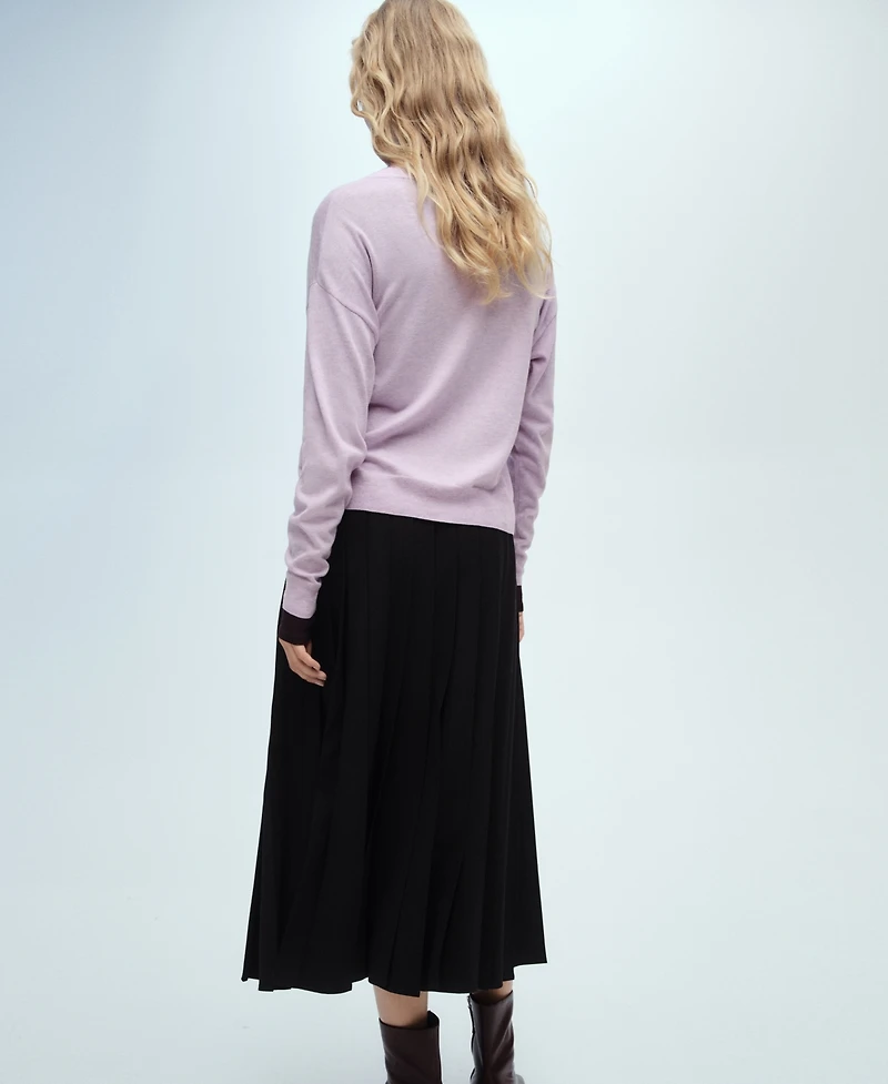 Mango Women's V-Neck Knitted Cardigan