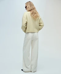 Mango Women's V-Neck Knit Sweater