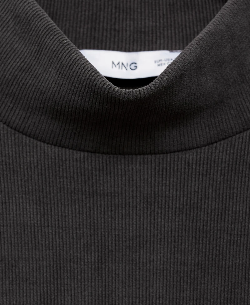 Mango Women's Corduroy Perkins Neck Sweatshirt