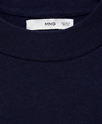 Mango Women's Cotton-Linen Round Neck Knitted Sweater