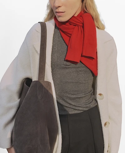 Mango Women's Knitted Long Coat