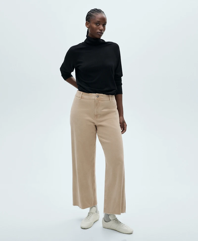 Mango Women's Catherin Culotte High-Rise Jeans