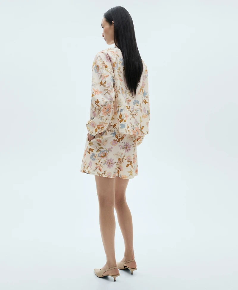 Mango Women's Floral Dart Shorts