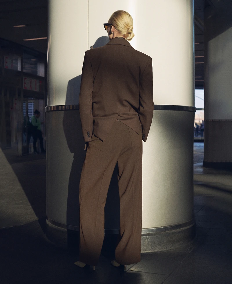 Mango Women's Belt Suit Pants