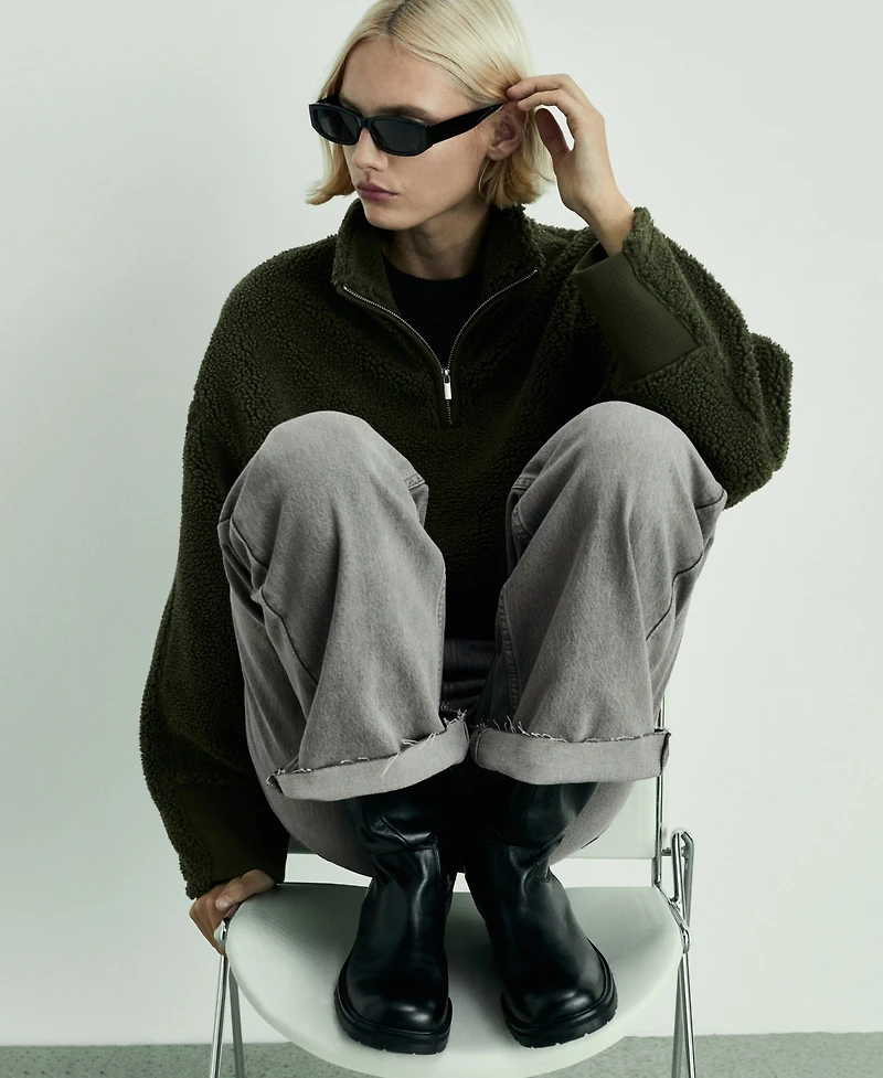 Mango Women's Danila Wide Leg High-Rise Jeans