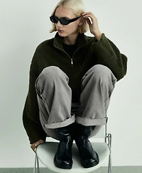 Mango Women's Danila Wide Leg High-Rise Jeans