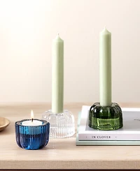 Villeroy & Boch Fleur Glass 1.77" Votive and Taper Candleholder