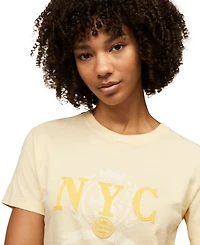 Tommy Jeans Women's Cotton Crop Varsity Crewneck Tee