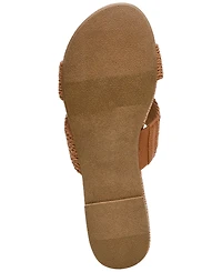 Dv Dolce Vita Women's Geeya Raffia Criss Cross Strap Flat Slide Sandals