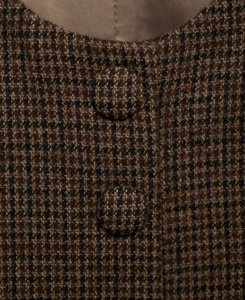 Mango Women's Check Wool Suit Vest