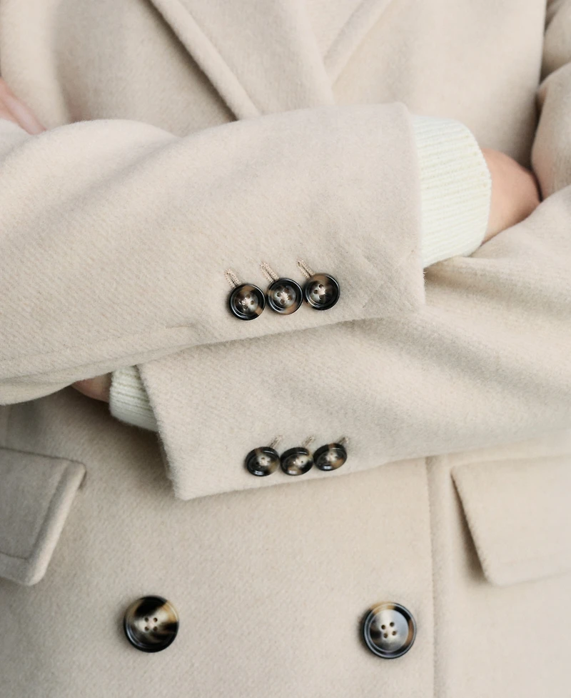 Mango Women's Double-Breasted Wool Coat