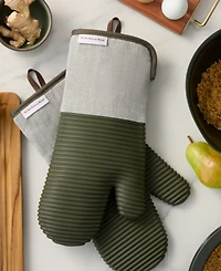 KitchenAid Design Series Herringbone Ribbed Soft Silicone 2-Pc. Oven Mitt Set